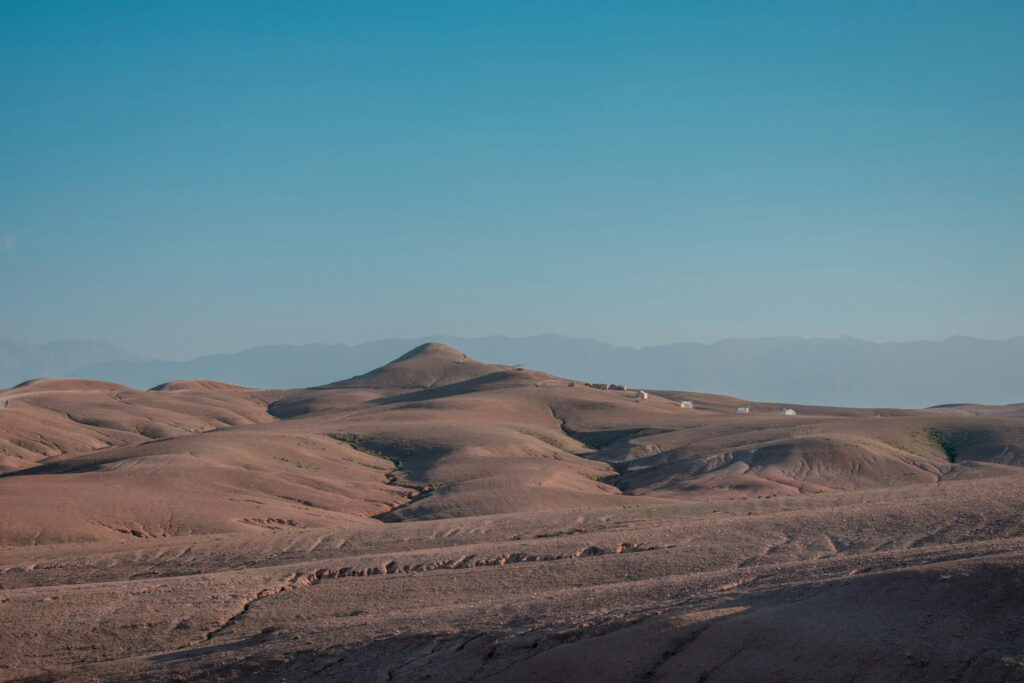 The views of the Agafay Desert, Morocco, are unlocked as soon as tourists leave Marrakech