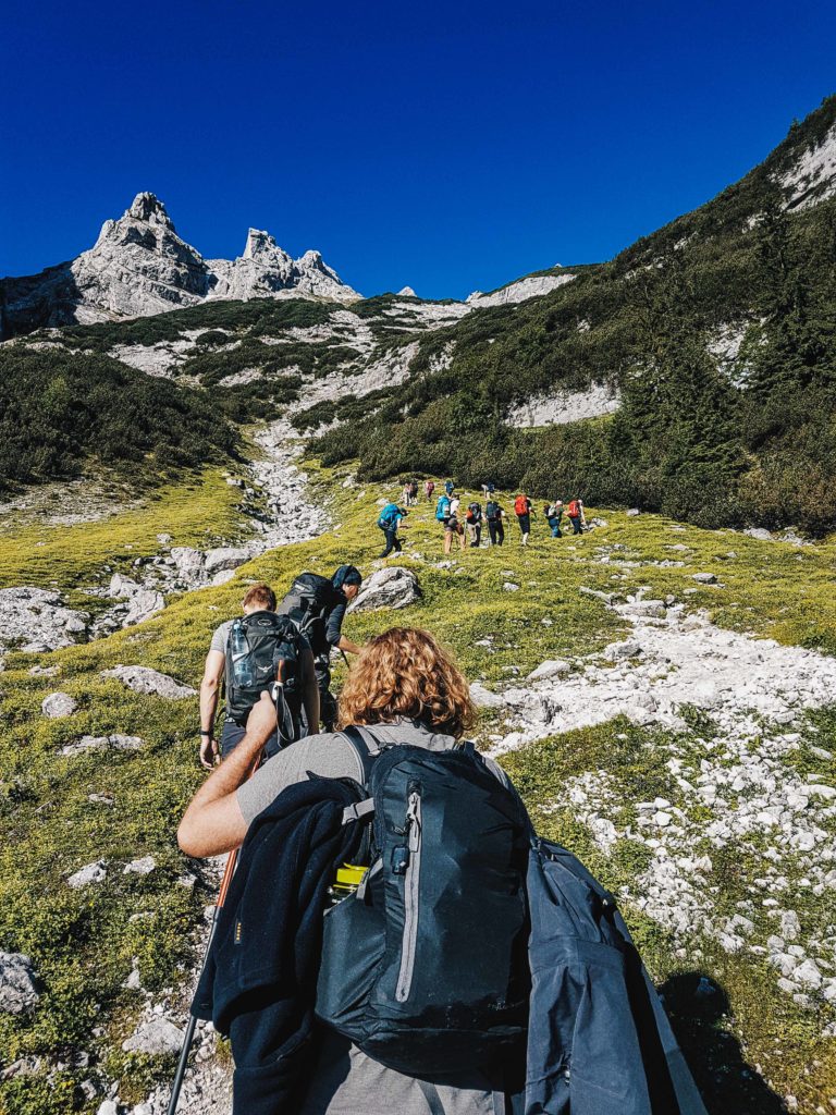 Hiking on hill